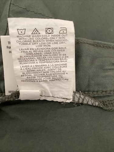 LEE REGULAR FIT MIDRISE FORT GREEN UTILITY SHORTS Sz 22M - Picture 7 of 9