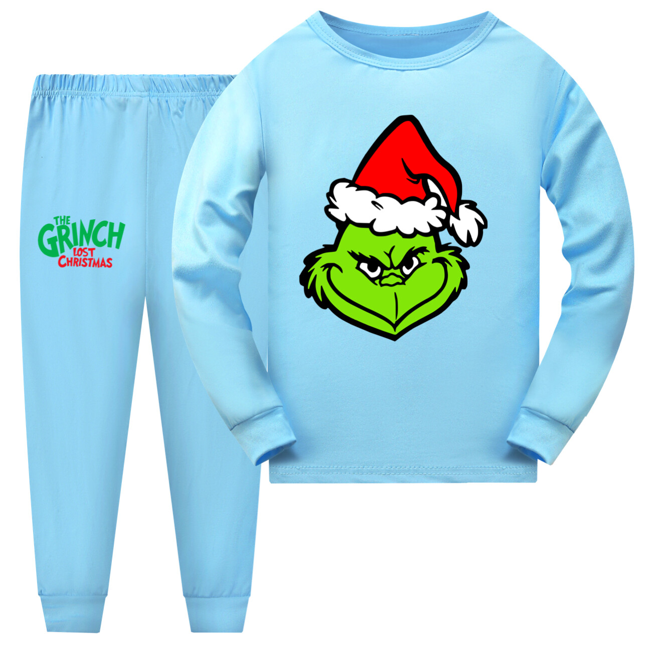 Kids Boys Girls Grinch Christmas Nightwear Loungewear Pyjamas Outfits PJs Set UK image 6