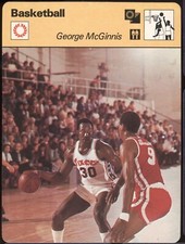 1977 Sportscaster Card Basketball - George McGinnis Philadelphia 76ers - 06-21