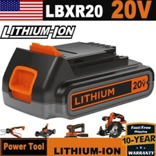 20V replacement for Black and Decker 20Volt MAX Lithium LBXR20 Battery / Charger