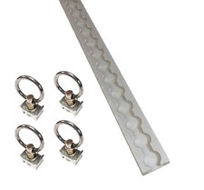 2M Anchor Track Tie Down Point Rail Trailer Caravan (1x Track + 4x Rings) LTrack