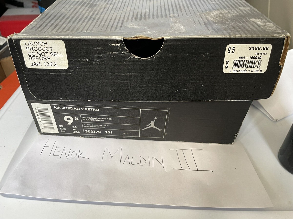 AIR JORDAN 16 XVI OG 2001 136059-061 BLACK VARSITY RED Size AIR JORDAN 16 XVI OG 2001 136059-061 BLACK VARSITY RED Size