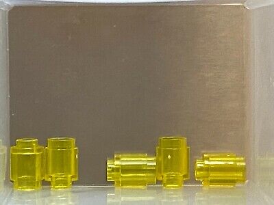 LEGO Parts NEW Pack of 10 Brick Round 1x1 Open Stud 3062b TRANS YELLOW