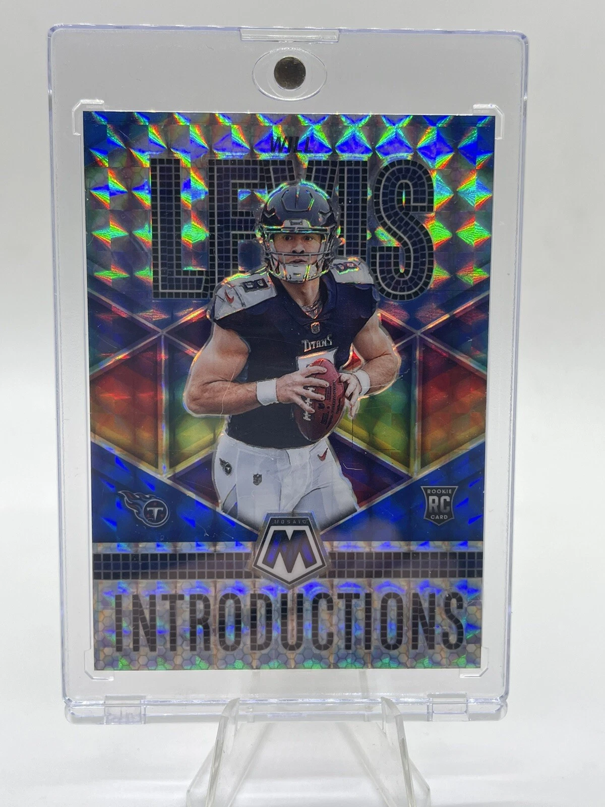 2023 Mosaic Football Will Levis RC Rookie Introductions Blue /99 Titans SP