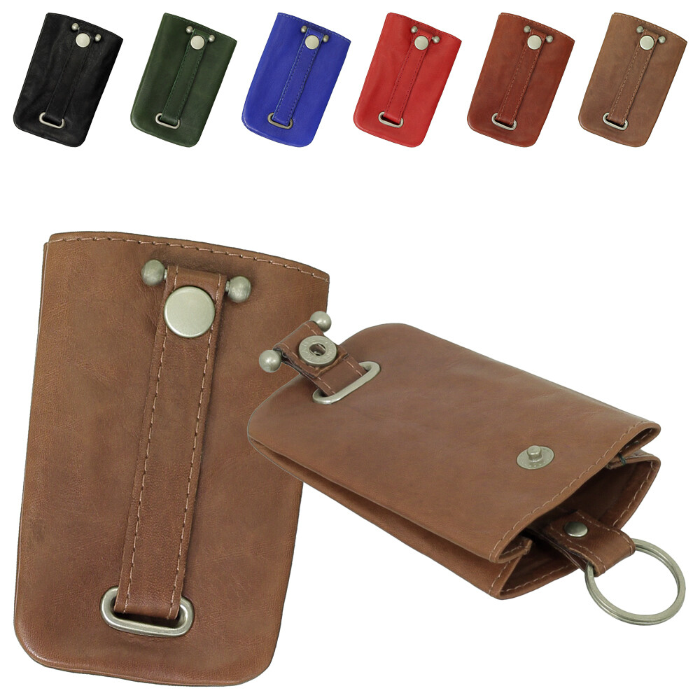 Branco Leder Schlüsselglocke Schlüsseltasche Schlüsseletui Auto Etui Tasche 013