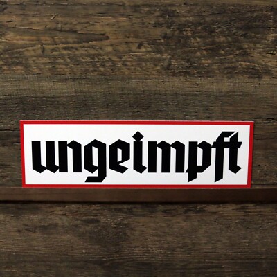 Schild ungeimpft Hinweisschild Warnschild 34x10cm Deko Corona Demo nicht geimpft