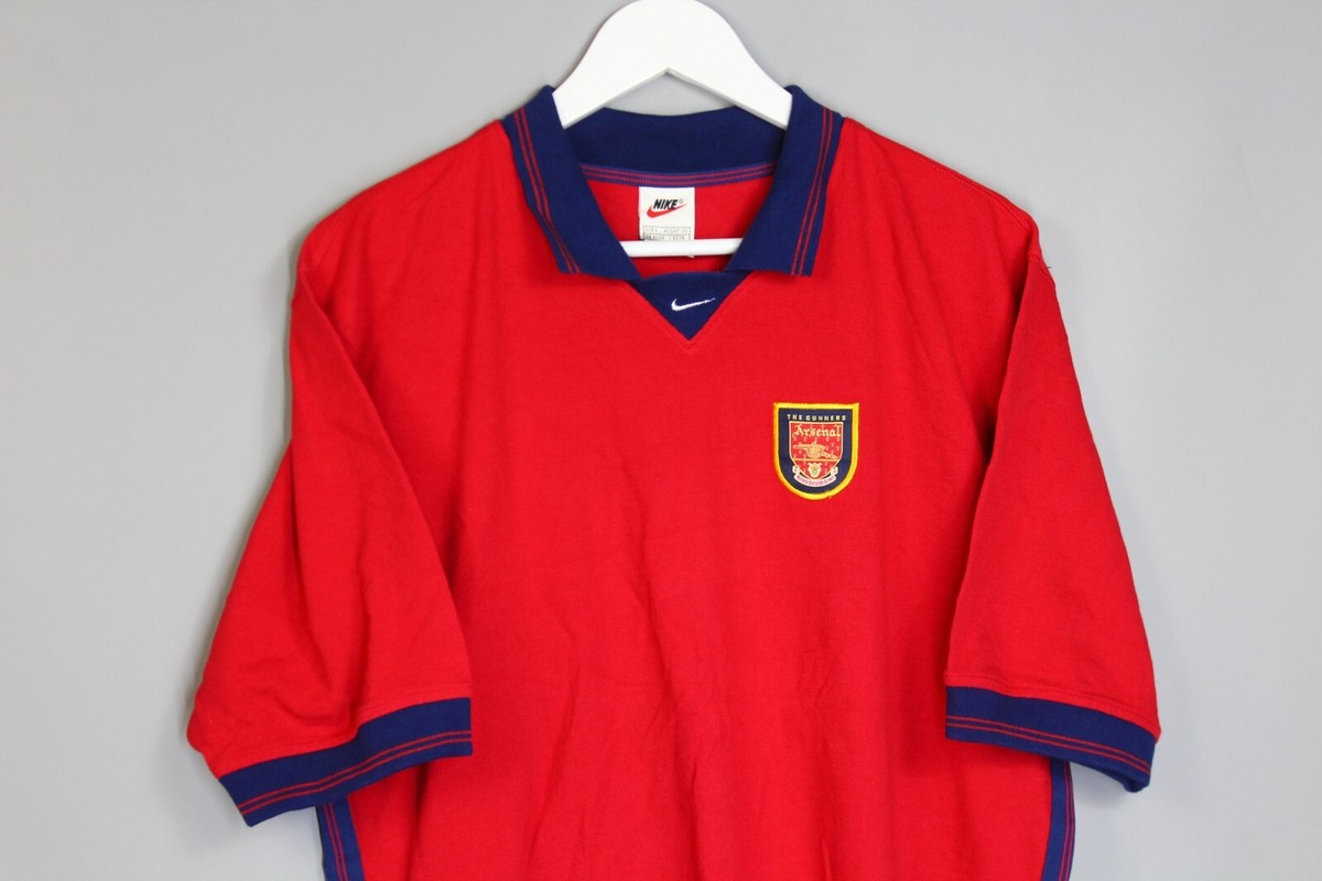 【正規 90s NIKE arsenal training polo】 NIKE TOTAL 90 Arsenal Football Club Training Blue Polo Shirt