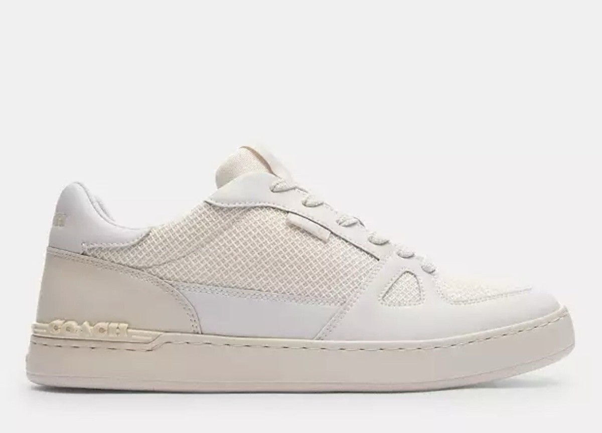 新作【COACH】おしゃれClip Court Sneaker ★日本未発売★送料込 Coach Shoes Clip Court Sneaker Mens Tennis Shoes Chalk Optic