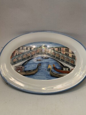 Brunelli Venice Made In Italy Oval Plate 7.5''