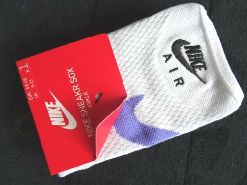 NIKE AIR SNEAKR Vapor Max Ankle SOCKS White With Cushioning 5-8 / 8-11 Nike4 - Picture 1 of 10