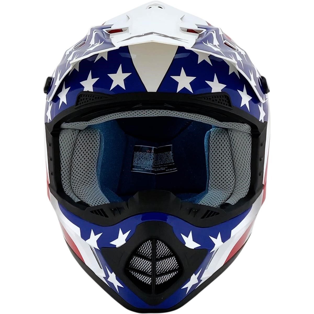 AFX FX-17 Flag MX/Offroad Motorcycle Helmet XS-4XL DOT/ECE