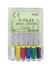 Mani Dental Root Canal Endo S S K-files 21mm, 25mm, 31mm Size#45-80 (Assorted)