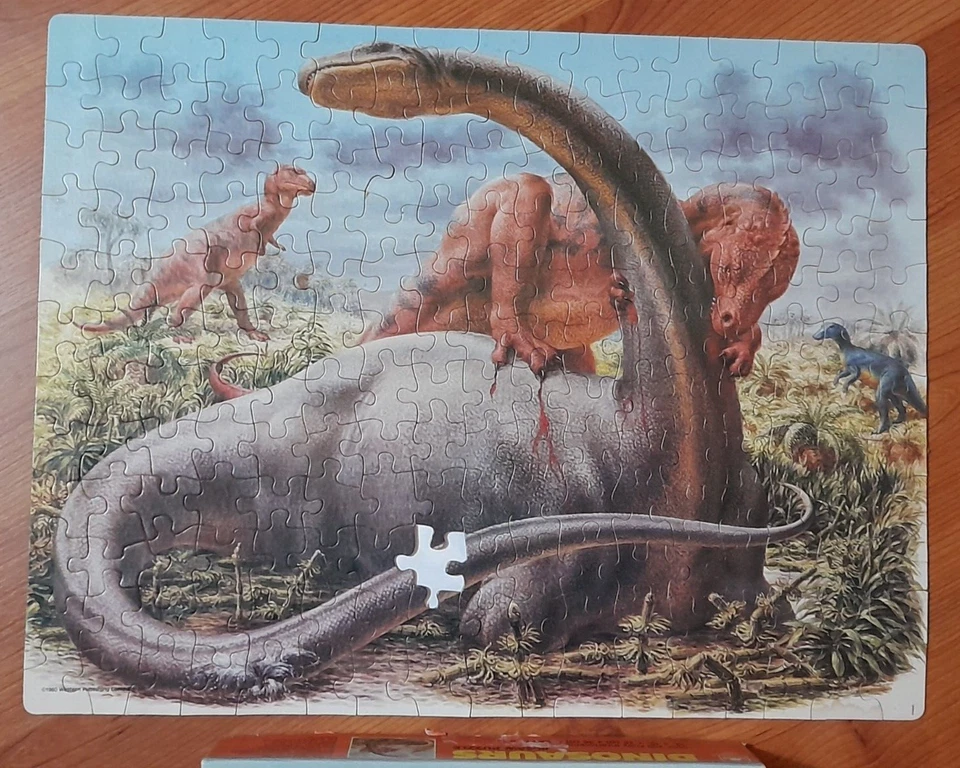 Лот товаров Golden & Rainbow ВИНТАЖНЫЙ ПАЗЛ ДИНОЗАВРОВ 200 штук 80-е - Изображение 3 из 4