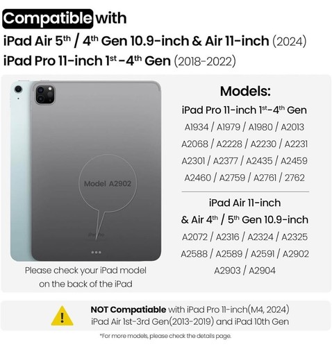 Nillkin Case for iPad Air 11-inch M2 2024 iPad Air Keyboard Case Backlit Version - Picture 3 of 3