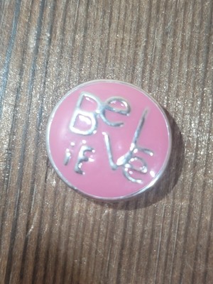 Snap Jewelry Believe Pink 18-20mm Fits Ginger Charms Accessories  