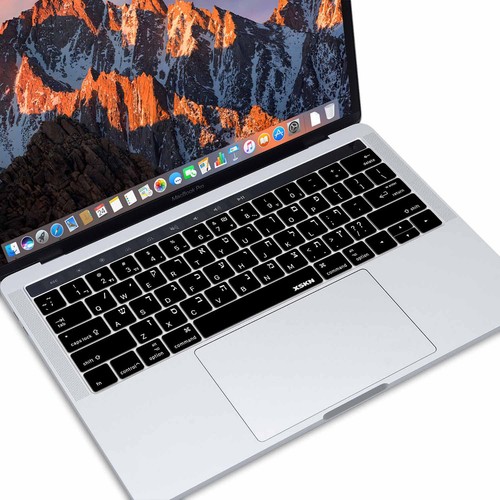 XSKN Hebrew Silicone Keyboard Cover Skin for Macbook Pro 13.3/15.4 Touch Bar - 第 14/15 張圖片