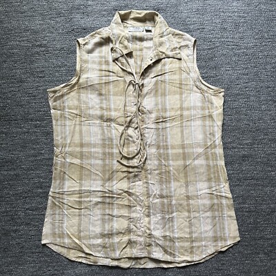 Vintage Caran New York Shirt Women 2X Plus Tank Top Sleeveless