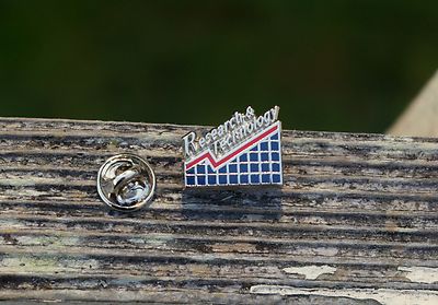 Research & Technology Chart Graph Metal & Enamel Pin Pinback by Merit Calgary
