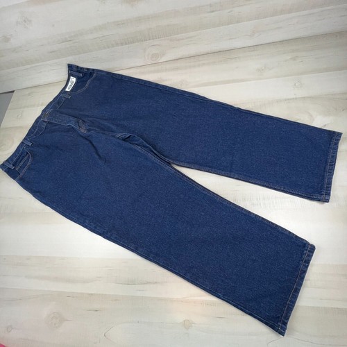 WearGuard Aramark Mens Jeans 46X32 Blue Straight Leg Medium Wash Denim - Picture 9 of 11