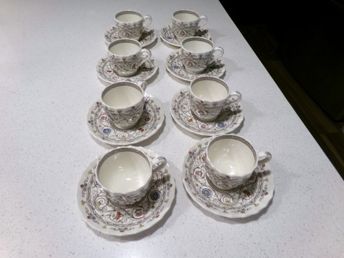 SPODE COPELAND FLORENCE LOT OF 8 DEMITASSE CUPS AND SAUCERS - Picture 2 of 6