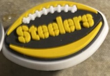 Pittsburgh Steelers silicone shoe charm, 5 for 5, read description button back