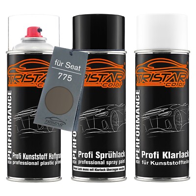 Autolack Spraydosen Set für Kunststoff für Seat 775 Marron Dakar Metallic