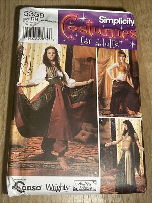 Simplicity Pattern 5359 Belly Dancer Genie Harem Pants Costume Size 14 16 18 20
