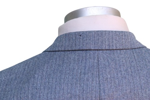 Hugo Boss Janson 100% Wool Blue Gray Herringbone Two Button Blazer SZ 42R - Picture 7 of 11