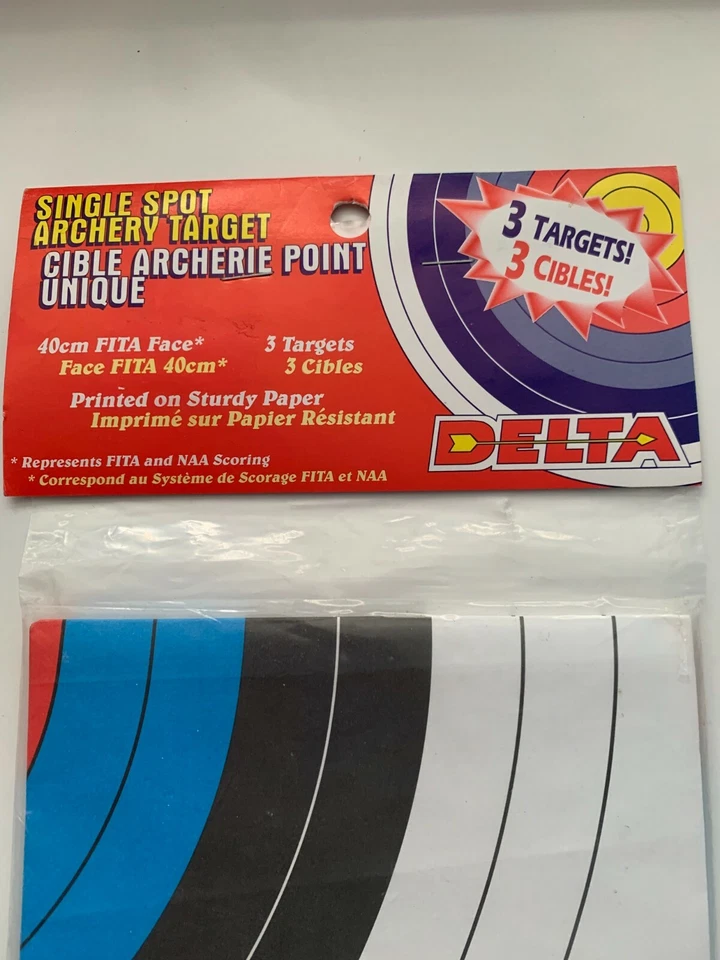 lot of 5 - Delta FITA NAA 40cm paper - ARCHERY TARGETS - new/unused - Image 2 of 2