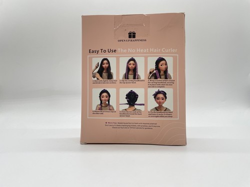 ZILAMPU NO HEAT OVERNIGHT HAIR CURLER WRAP - 70" LONG VELOUR LAZY CURLS HEADBAND - Picture 3 of 3