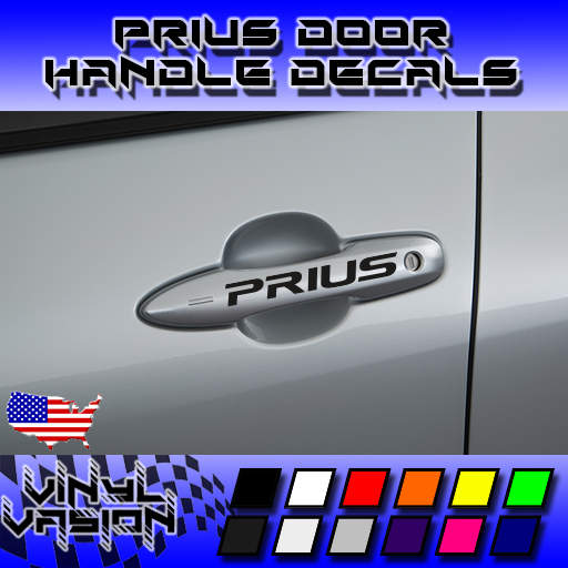 4x Toyota Prius 20042019 Door Handle Decal Sticker Hybrid L LE XLE