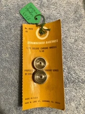 NOS STROMBECKER 1/32 DELUXE CHROME WHEELS SET 5/40 # 8323 1/32 SLOT CAR READ