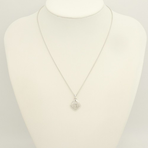 Tiffany & Co. 1837 Square Montage Cushion Pendant Necklace 16.2" Silver w/Pouch - Picture 11 of 12