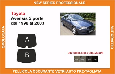 pellicola oscurante vetri pre tagliata opel vectra 5p dal 96-02