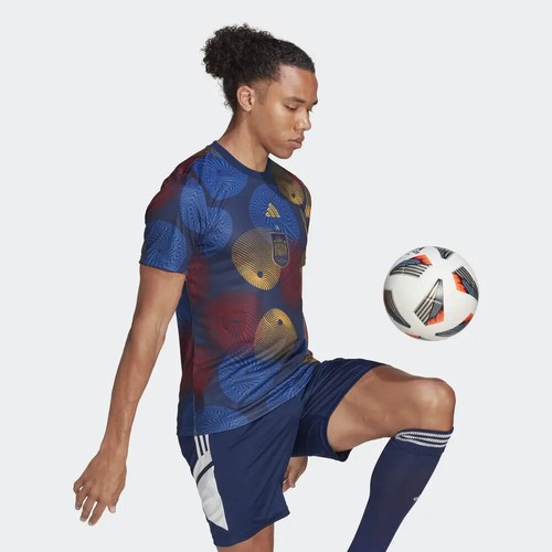 adidas Mens Shirt Spain Pre Match Football Training Large HF1421 - Picture 3 of 5