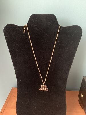 Forever 21 Necklace 90's Angel Gold Tone Metal Length 18” Chain