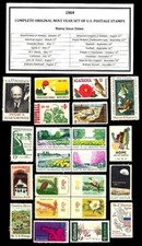 1969 Complete Year Set of Mint Vintage Commemorative U.S. Postage Stamps! MNH