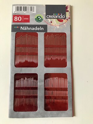 Nähnadeln in verschiedenen Größen, 80 Stück