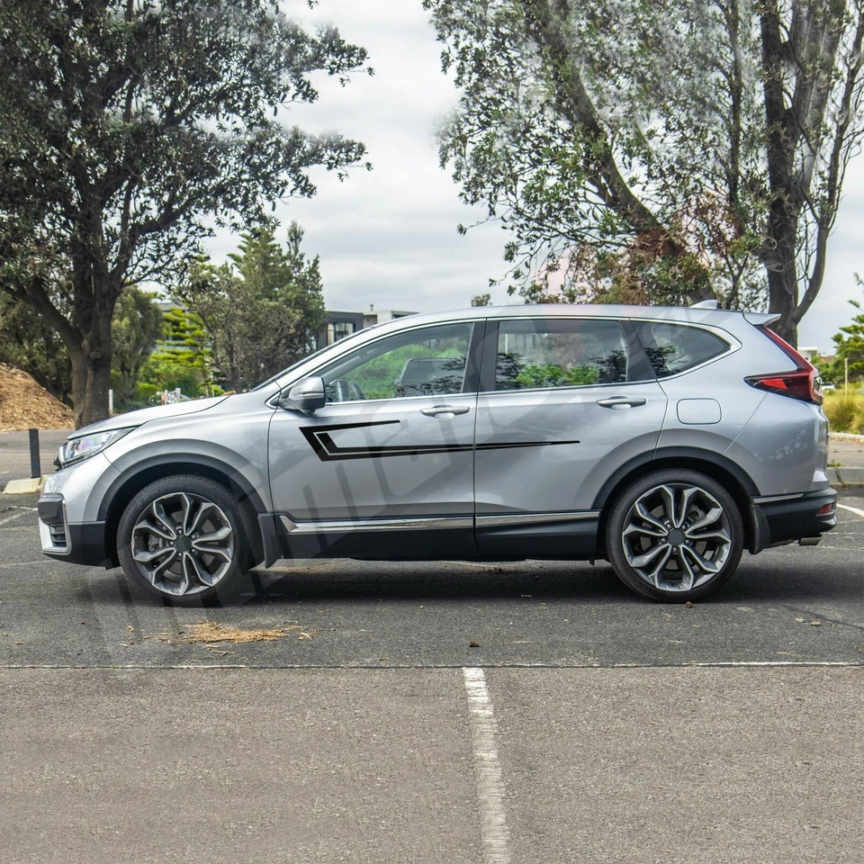 Calcomanía adhesiva para Honda CRV 2016 2017 2018 2019 moldura de espejo a rayas barra de paso afinación Foto 3 de 4