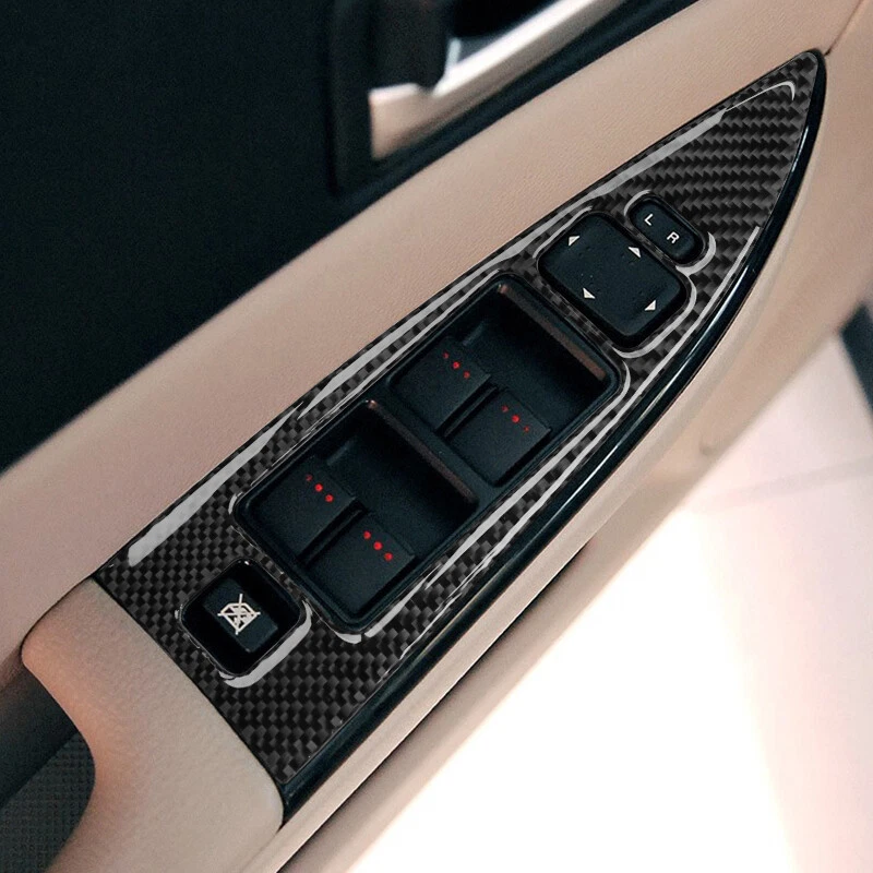 4x Carbon Fiber Door Window Lift Panel Switch Frame Cover For Mazda 6 2006-2008 - image 2 of 4