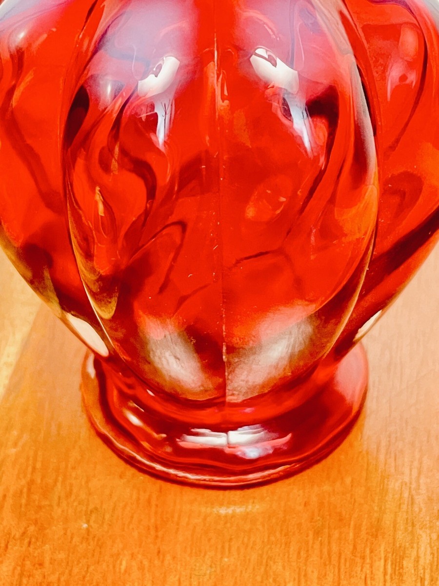 【希少】　Fenton フェントン　ルビーオーバーレイ　クランベリー　大 希少】Fenton フェントンルビーオーバーレイクランベリー大