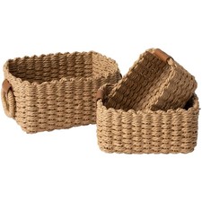 Versatile Decorative Storage Baskets: 3-Piece Set for Stylish Home Organization