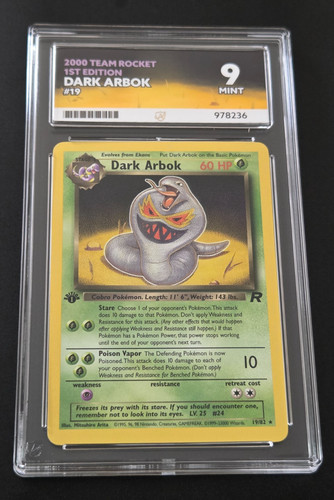 Dark Arbok (1st Edition) graded ACE 9 for sale on eBay
