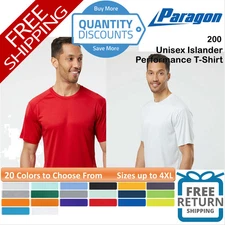 🔥 Paragon Men Islander Performance T-shirt microfiber UPF 50+ Up To 6XL 200