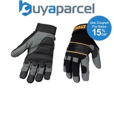 Image of Dewalt Gel Palm Work Gloves in Black / Grey Size 10 Large DPG33L