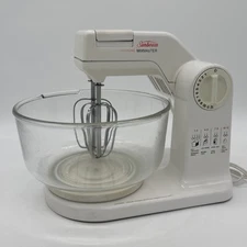 Sunbeam 12-Speed Standalone Mixer Model 2394 White W/ Two Bowls Made In USA