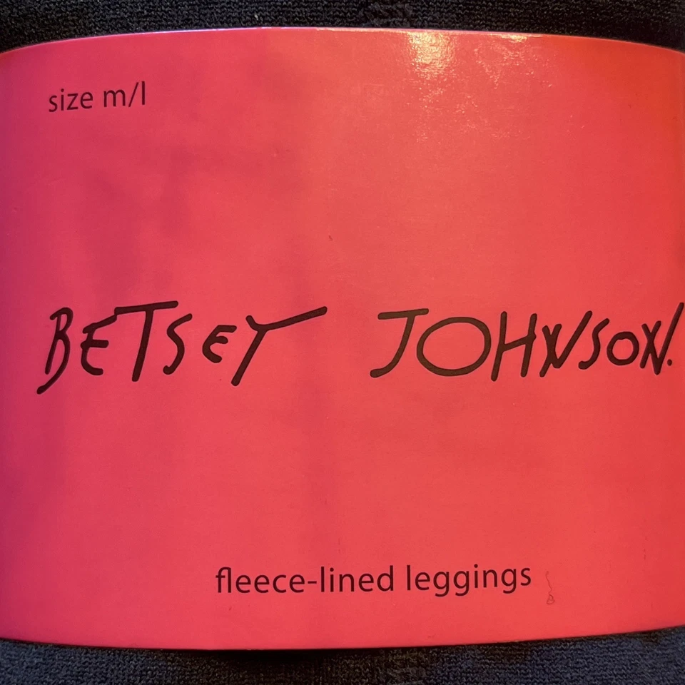 Leggings vintage Betsey Johnson forrados de lana negros talla M/L. Stock nuevo, antiguo Foto 4 de 4
