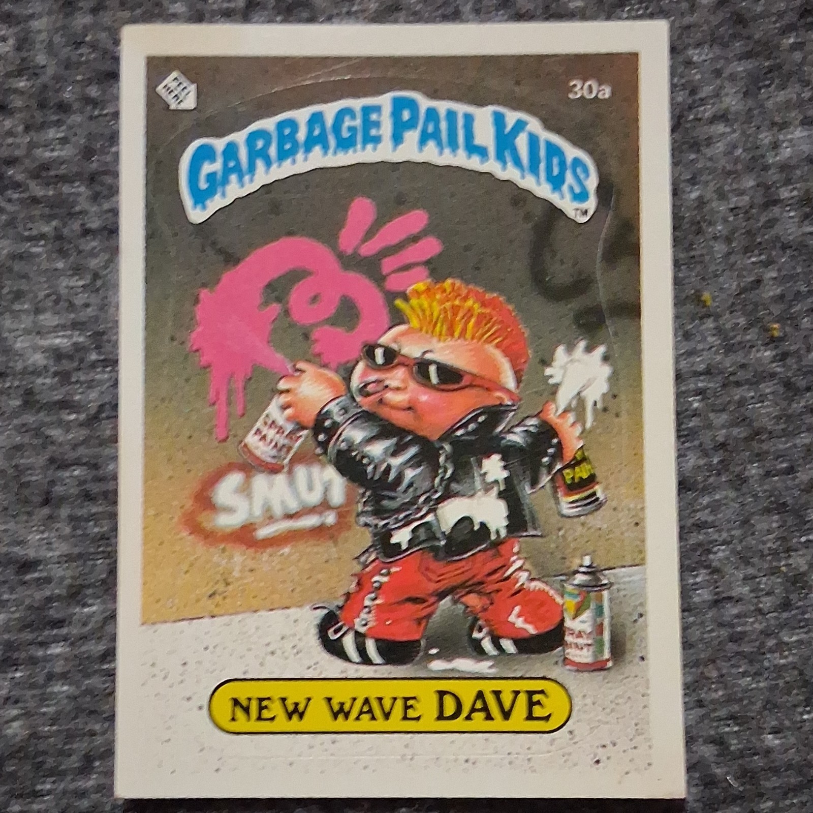 Topps Garbage Pail Kids Series 1 1985 New Wave Dave #30a Trading Card