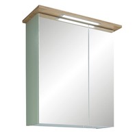 Badezimmer Spiegelschrank, Riviera Eiche, Landhaus, Beleuchtung, Steckdose