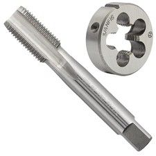 3/4"-16 UNF HSS Tap And Die Set, 3/4 x 16 UNF Machine Thread Tap And Round Th